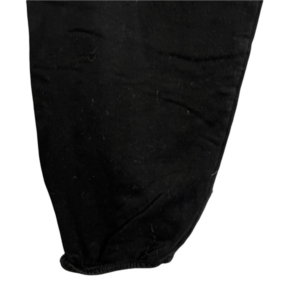 Monrow Women's Jogger Pants Black Loose Tapered Rayon Cotton High Rise Size L - Picture 6 of 9